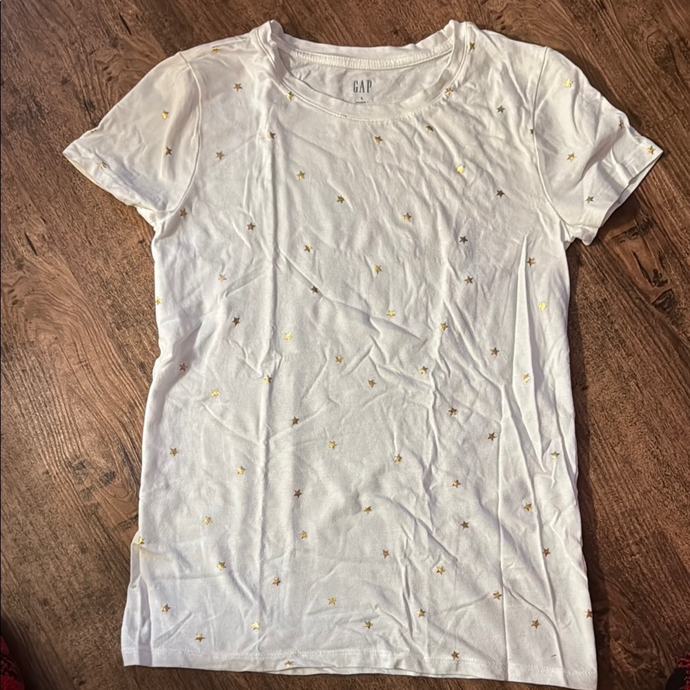GAP White Fitted Short Sleeve Favorite T-shirt